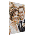Wedding photo mosaic canvas, gallery-wrapped — 24×36 in / 60×90 cm