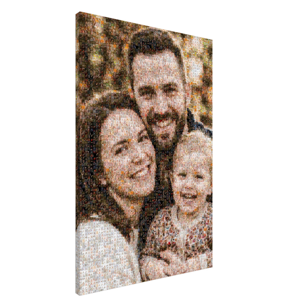 Family photo mosaic canvas, gallery-wrapped