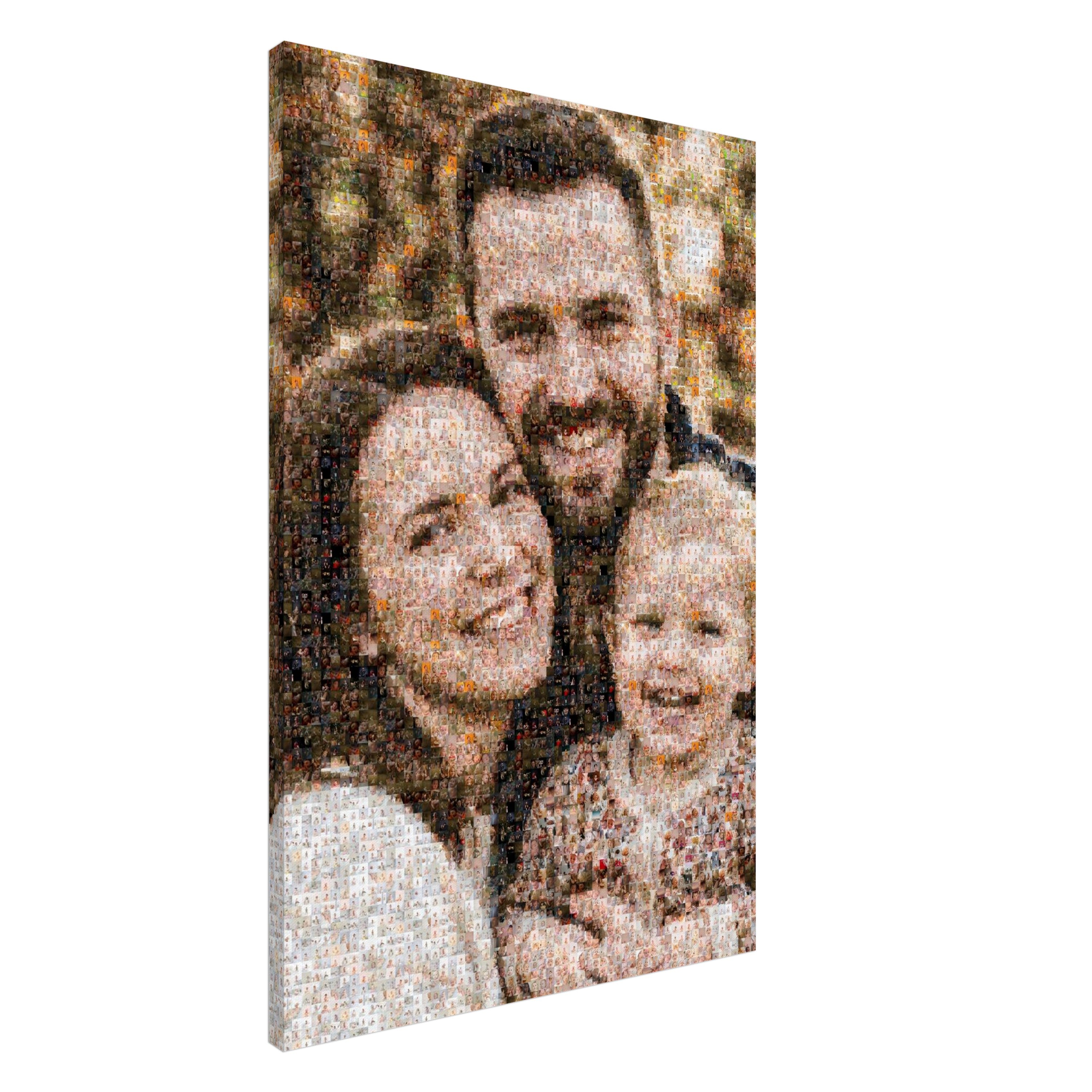 Family photo mosaic canvas, gallery-wrapped